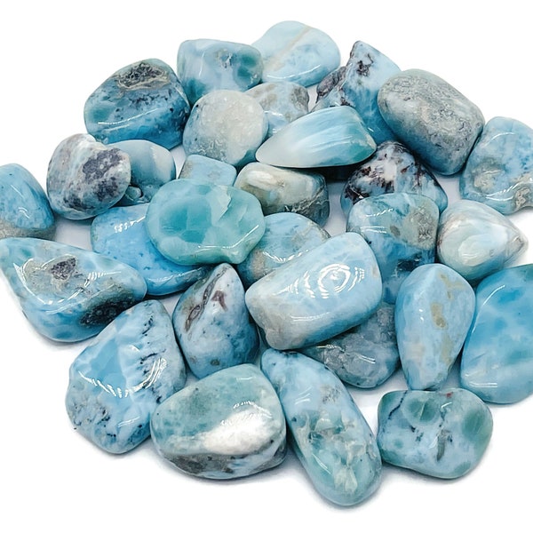 Larimar Tumbled Stone – Larimar Crystal – Meditation Gemstone - Gifts - TU1057
