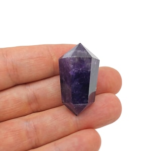 Deep Amethyst Double Terminated Point Wand - Hihg Quality Double Terminated Amethyst Point - Crystal Obelisk Healing Crystal - TW1072