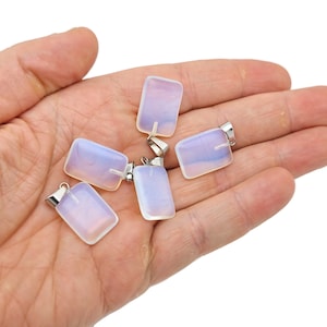 Opalietkristal rechthoekige hangers - edelstenen groothandel - stenen helende kristallen rechthoekige ketting - natuurstenen - NC1606