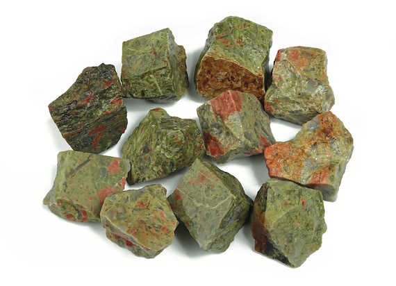 Raw Unakite Stone - Healing Gemstone - Natural Raw Crystal- Pocket Crystal - Jewelry Making Gem – RA1048