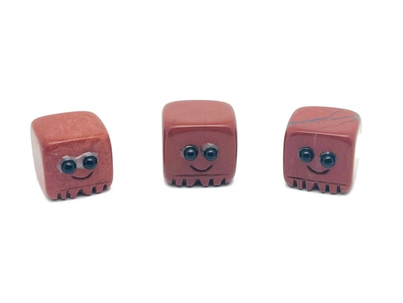 Red Jasper Handmade Skull Gemstone - Figurine Hand Carved - Healing Chakra - Crystal Gift for Kids - DS1007