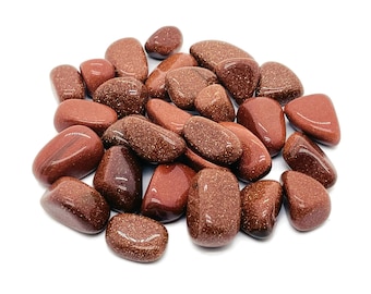 Goldstone Tumbled Stone - Healing Gemstone – Reddish Brown Goldstone Tumble Stone – Genuine Goldstone Crystal Stone – TU1222