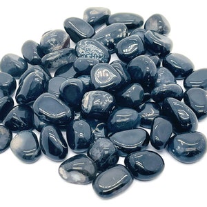 Black Onyx Tumbled Stone – Black Onyx Crystal –  Polished Black Onyx Crystal Stone – Onyx Gemstone - TU1134