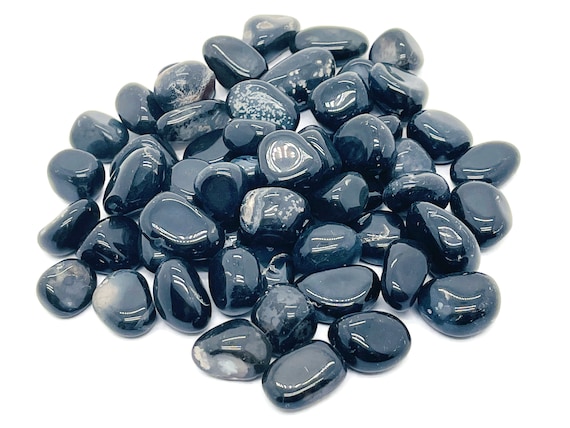 Black Onyx Tumbled Stone – Black Onyx Crystal –  Polished Black Onyx Crystal Stone – Onyx Gemstone - TU1134