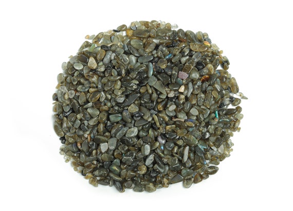 Labradorite Chips – Gemstone Chips – Crystal Semi Tumbled Chips - Bulk Crystal - 2-6mm - CP1049