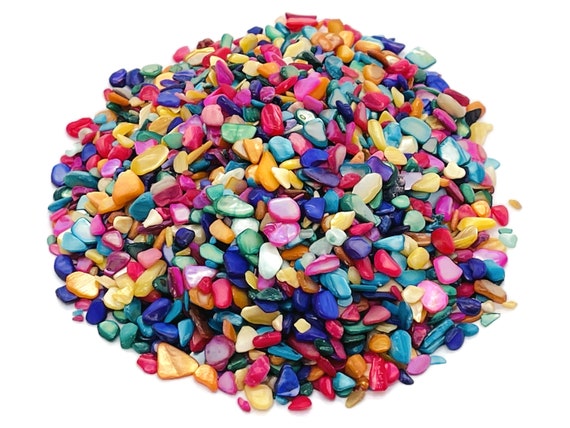 Rainbow Shell Chips – Gemstone Chips – Crystal Semi Tumbled Chips - Bulk Crystal - 2-6mm - CP1192
