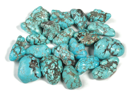 Turquoise Tumbled Stone A++ - Turquoise Crystal – Turquoise Crystal Stone – Turquoise Gemstones – Healing Stones - 1 - 1.5 inch - TU1030