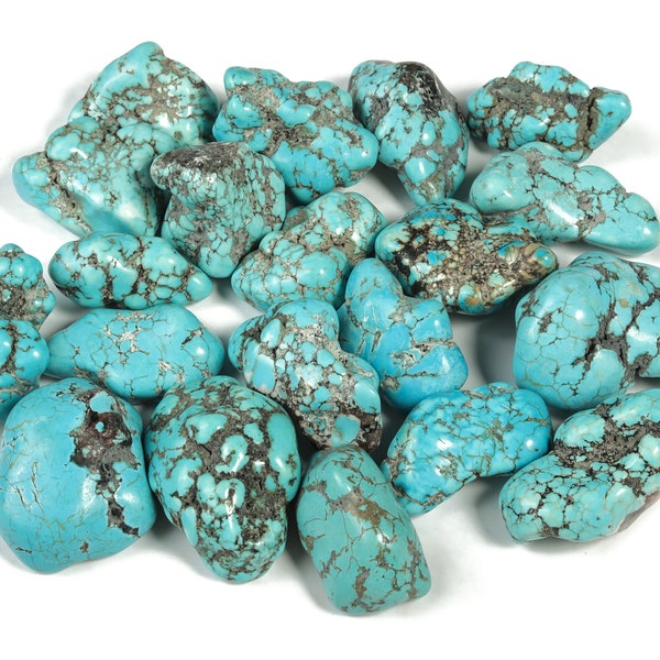 Turquoise Tumbled Stone A++ - Turquoise Crystal – Turquoise Crystal Stone – Turquoise Gemstones – Healing Stones - 1 - 1.5 inch - TU1030