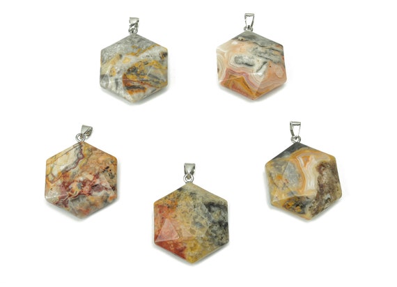 Crazy Lace Agate Star Pendant - Crystal Pendant – Natural Necklaces - Jewelry Making Supplies - NC1069