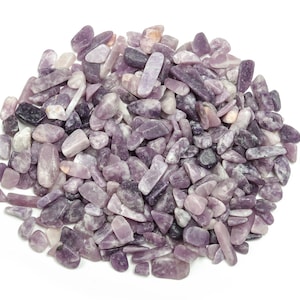 Chips de lépidolite - Chips de pierres précieuses - Chips de cristal semi-tombées - Cristal en vrac - 7-15 mm - CP1071