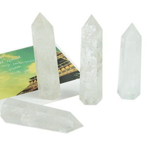 Clear Quartz Obelisk Tower Stone - Obelisk Tower Clear Quartz Natural Healing Crystal - Clear Point Tower - TW1063