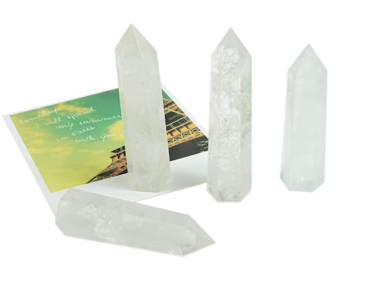 Clear Quartz Obelisk Tower Stone - Obelisk Tower Clear Quartz Natural Healing Crystal - Clear Point Tower - TW1063