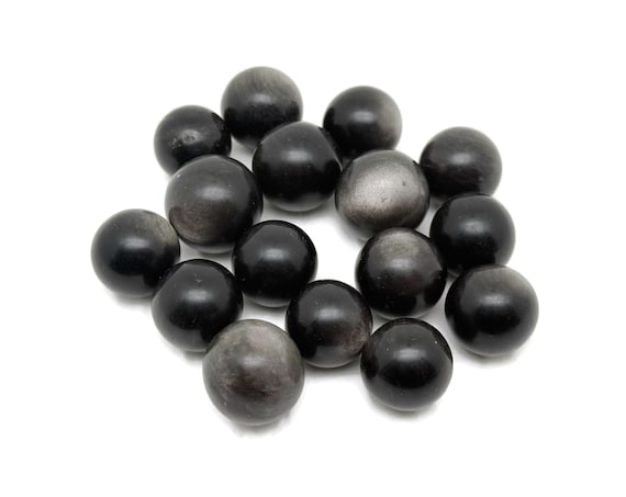 Silver Obsidian Sphere Stone – Crystal Ball - Healing Crystal Stones – Crystal Gift – 20mm - SP1125