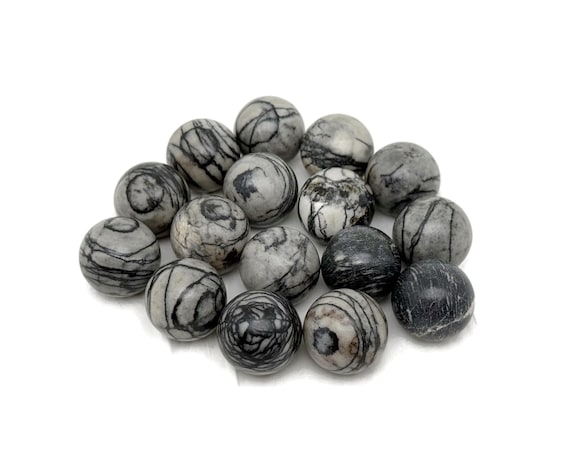 Black Network Jasper Sphere Gemstone – Crystal Sphere - Healing Stone – Crystal Ball – Crystal Décor – 20mm - SP1139