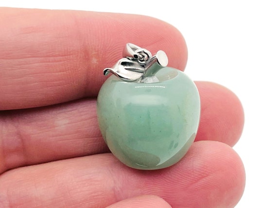 Aventurine Crystal Apple Pendant - Crystals Pendant Healing - Mini Crystal Pendant - Gifts - NC1228