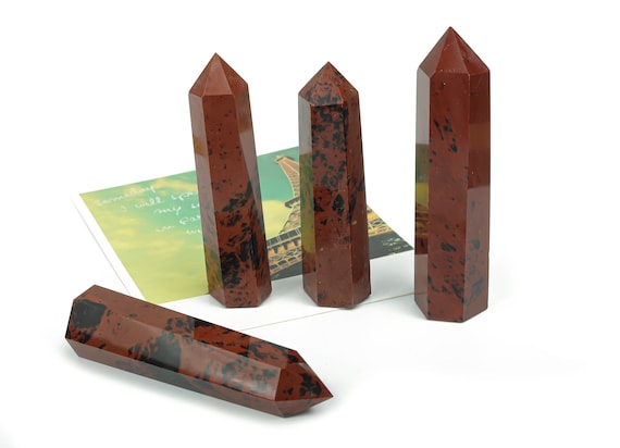 Mahogany Obsidian Obelisk Tower Stone – Obelisk Tower Point Crystals – Meditation Gemstone - Gifts - TW1028