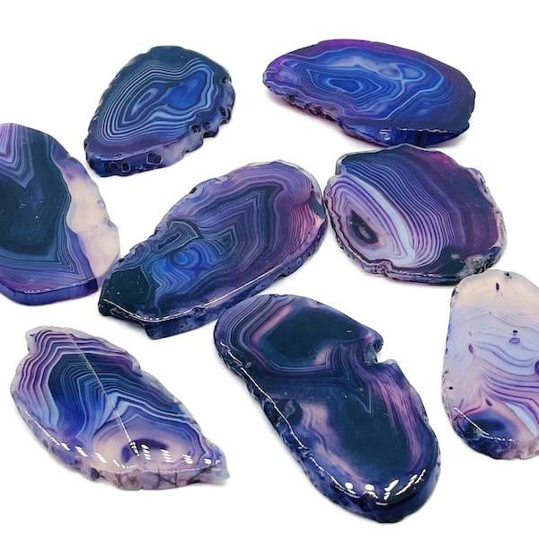 Purple Agate Slice - Purple Agate Geode Crystal - Natural Agate Slice - Jewelry Making - RA1170