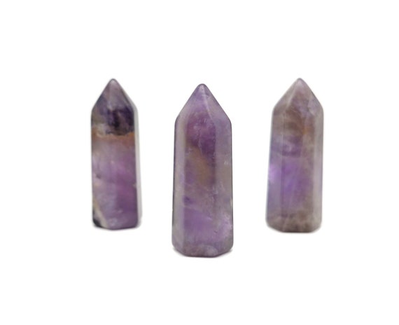 Amethyst Crystal Obelisk Tower – Gemstone Tower – Tower Crystal – Hand Carved Crystal Point – Healing Crystal – 40mm – TW1096