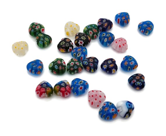Murano Glass Heart – Murano Glass Heart Shaped- 15x15x9mm - HE1047