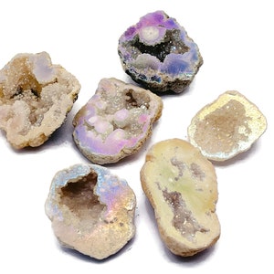 Angel Aura Oco Agate Geode Crystal – Rough Oco Agate Geode - Healing tone - Gemstone - Crystal – Oco Agate - RA1158