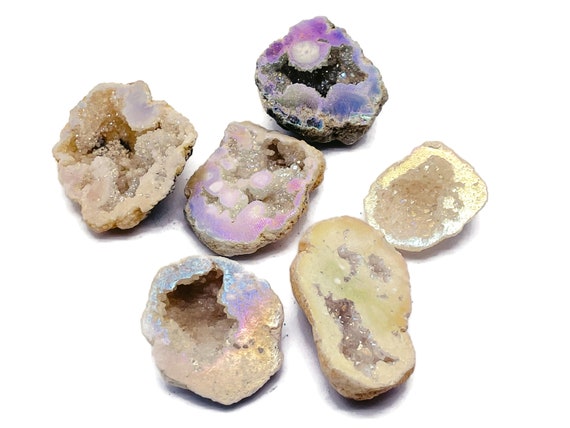 Angel Aura Oco Agate Geode Crystal – Rough Oco Agate Geode - Healing tone - Gemstone - Crystal – Oco Agate - RA1158