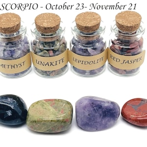 Scorpio Zodiac Crystal - Scorpio Birthstone - Choose Crystal Chips and Tumbled Stone - Healing Stone - Stones Of For You - SCORPIO