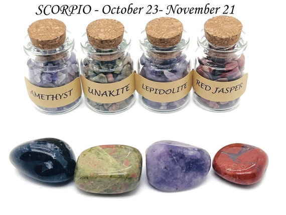 Scorpio Zodiac Crystal - Scorpio Birthstone - Choose Crystal Chips and Tumbled Stone - Healing Stone - Stones Of For You - SCORPIO