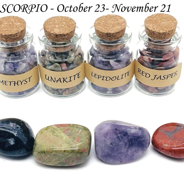 Scorpio Zodiac Crystal - Scorpio Birthstone - Choose Crystal Chips and Tumbled Stone - Healing Stone - Stones Of For You - SCORPIO