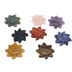 Gemstone Sun Carved - Crystal Sun - Mini Crystal Gifts - Making Jewelry - Wholesale - GNMIX