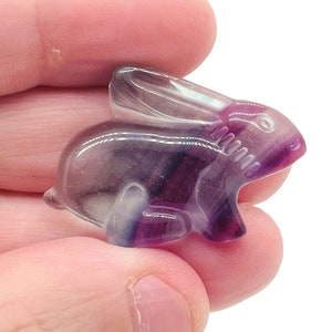 Fluorite Rabbit Carving – Fluorite Carved Gemstone – Healing Crystal – Best Quality - Home Decor - Gifts - CA1007