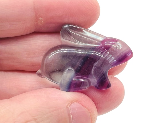 Fluorite Rabbit Carving – Fluorite Carved Gemstone – Healing Crystal – Best Quality - Home Decor - Gifts - CA1007