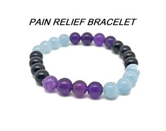 Pain Relief Gemstone Bracelet - Handmade Crystal Bracelet - Men&Women Stretchy Bracelet - Gift for Her - Choose Your Bracelet - YY1024