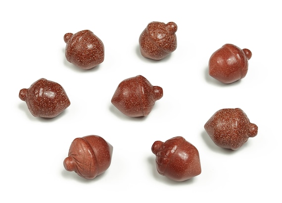 GoldStone Crystal Acorn - Acorn Carving - Crystal Gift - Healing Stone - Home Decor - 21mm - ACORN-9