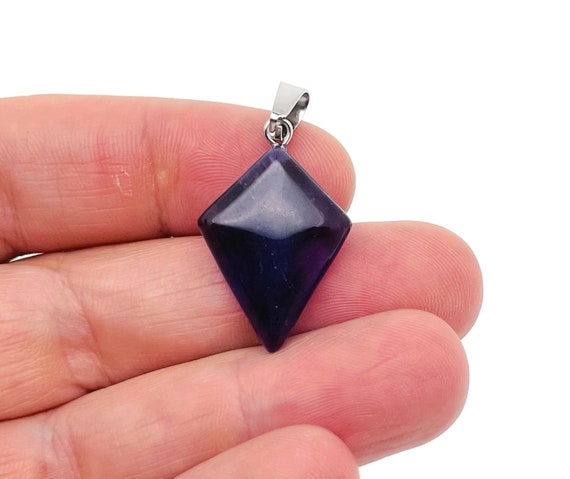 Amethyst Gemstone for Pendant - Triangle Geometric Gemstone Pendant - Natural Gemstone Jewelry - For Women Lucky Pendant - NC1415