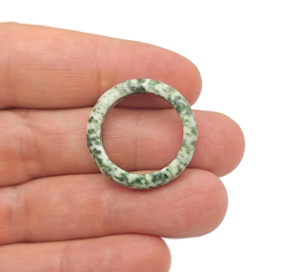 Green Spot Jasper Ring - Crystal Ring – Natural Green Spot Jasper Ring - Jewelry Making Supplies - Gift For Her - RI1032