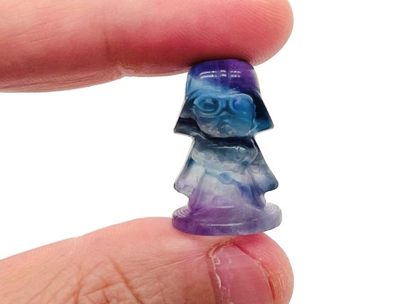 Fluorite Darth Wader Carving – Fluorite Carved Gemstone – Healing Crystal – Best Quality - Home Decor - Gifts - CA1032