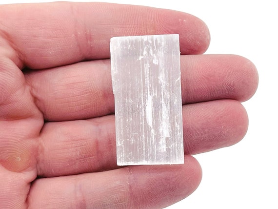 Selenite Wand Stone - Obelisk Tower Selenite Wand Stone - Loose Gemstone - Natural Selenite Tower – 4cm - RA1159