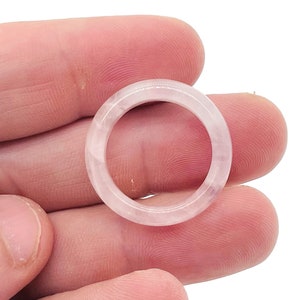 Rosenquarz Ring - Kristall Ring - Natürlicher Rosenquarz - Schmuckzubehör - RI1002