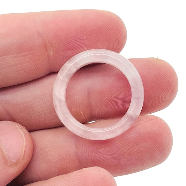 Rose Quartz Ring - Crystal Ring – Natural Rose Quartz - Jewelry Making Supplies - RI1002