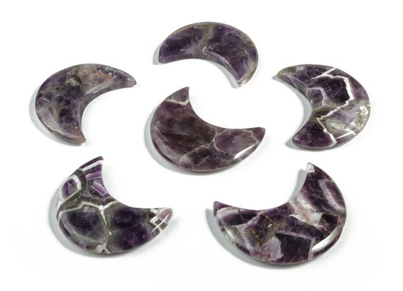 Amethyst Druzy Gemstone Moon - Amethyst Crescent Stone  - Amethyst Stone - Purple Amethyst Gemstone Crystal – 4.8x2.5cm - MO1081