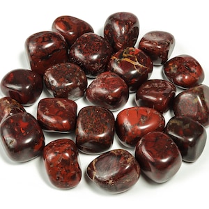 Chicken BloodStone (Chinese) Tumbled Stone– Natural Blood Quartz – Meditation Crystals – Blood Cleaner Stone – Healing Crystal –TU1115