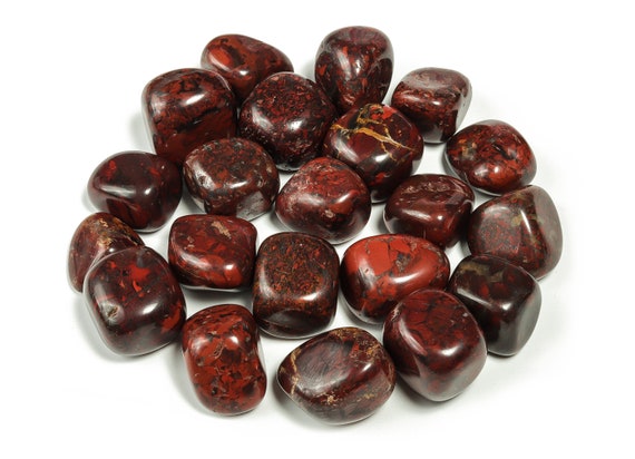 Chicken BloodStone (Chinese) Tumbled Stone– Natural Blood Quartz – Meditation Crystals – Blood Cleaner Stone – Healing Crystal –TU1115