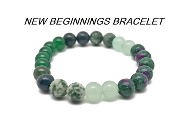 New Beginnings Gemstone Bracelet - Handmade Crystal Bracelet - Men&Women Stretchy Bracelet - Gift for Her - Choose Your Bracelet - YY1025