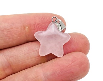 ローズクォーツ 宝石ペンダント - ピンククォーツ、クリスタル