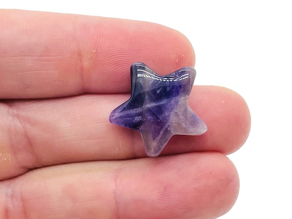 Amethyst Star Gemstone – Star Carving Star –Mini Star Crystal Stone – Healing crystal – 2cm – ST1001