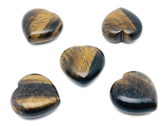 Tiger Eye Heart Gemstone – Heart Tiger Eye Gemstone – Loose Tiger Eye Gemstone – Natural Tiger Eye Crystal – 4cm - HE1236