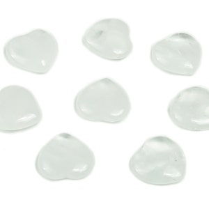 Clear Quartz Heart Gemstone Flat – Heart Crystal - Healing Stones – Carving Heart - Natural stones - 20x20x6 - HE1064