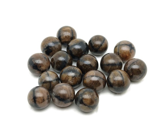Chiastolite Sphere Stone – Cross Stone Crystal Ball - Healing Crystal Stones – Meditation Crystal – 18mm - SP1107