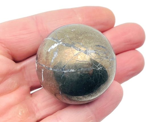 Pyrite Sphere Stone A++ – Crystal Ball - Healing Crystal Stones – Crystal Décor – 40-50mm - BA1029