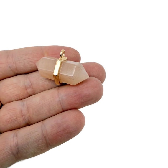 Red Aventurine Double Terminated Crystal Pendant – Natural Gemstone Point - NC2000